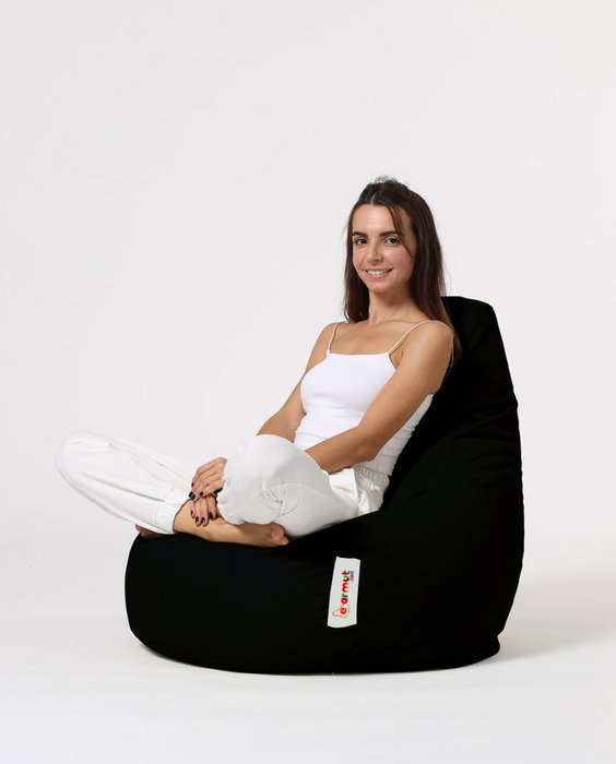 Atelier Del Sofa Drop L Saco de judías para jardín Negro